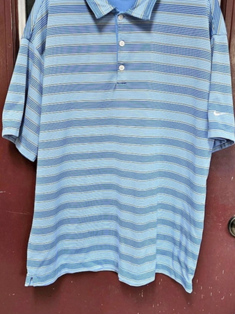 Drift Nike Striped Polo in Blue & Yellow Size XL Like New
